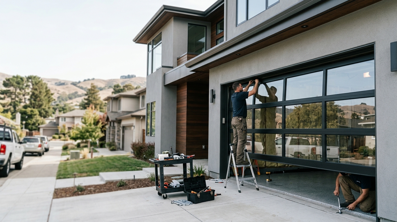 Modern Glass Garage Doors in Daly City